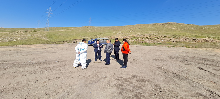 District authorities inspecting the work upon completion