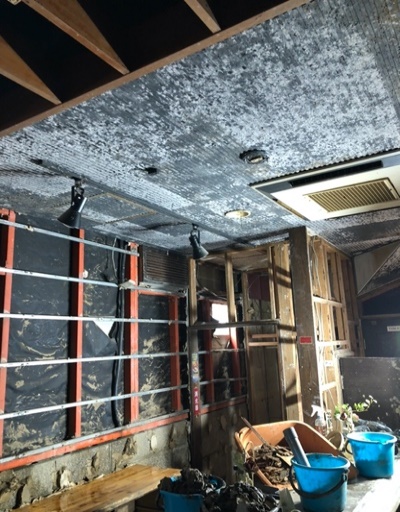 (BEFORE EM)
Moldy ceiling