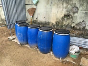 EM added to the tanks to treat secondary waste water