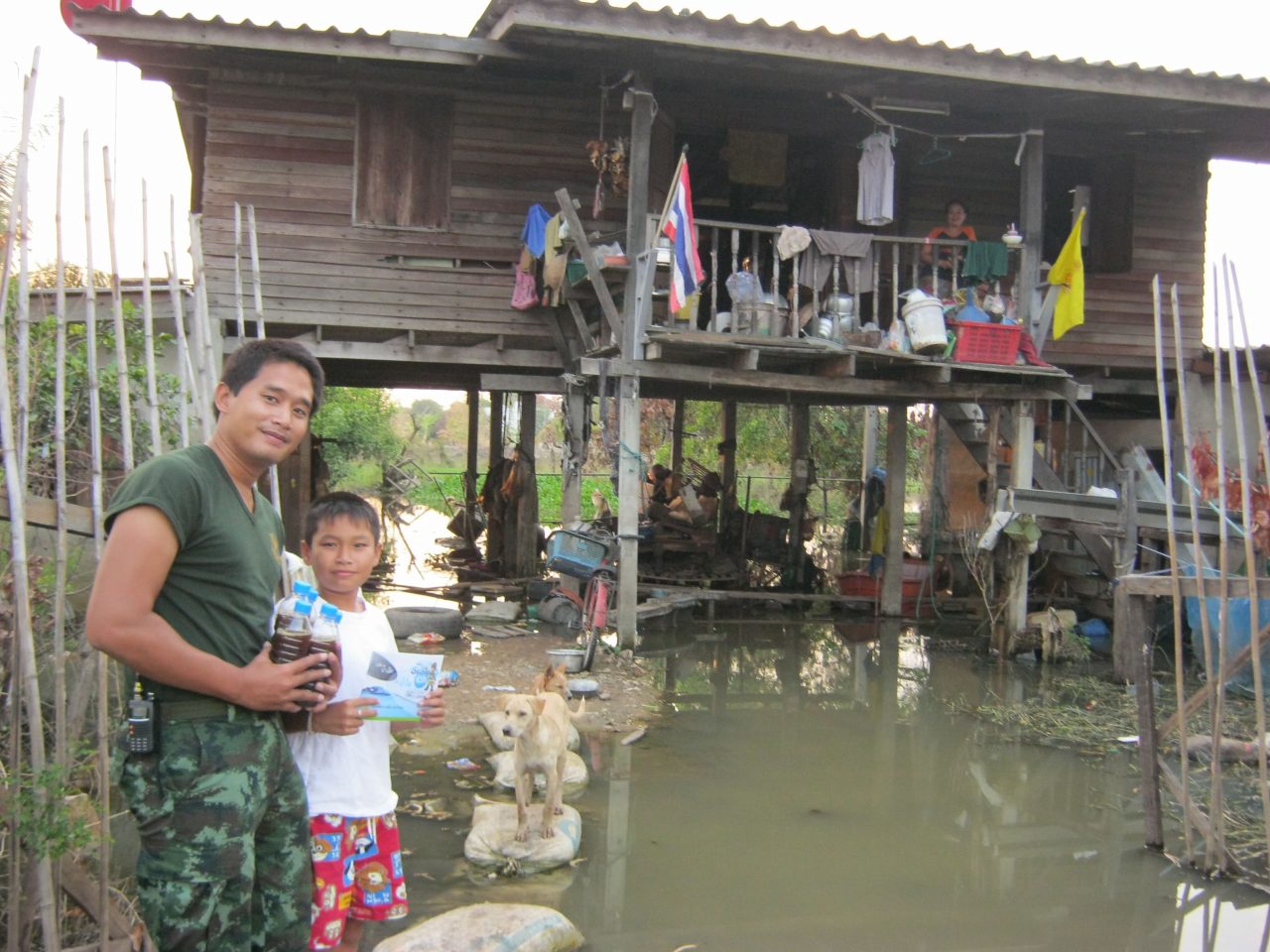 Supplying AEM to isolated people affected by the flood
