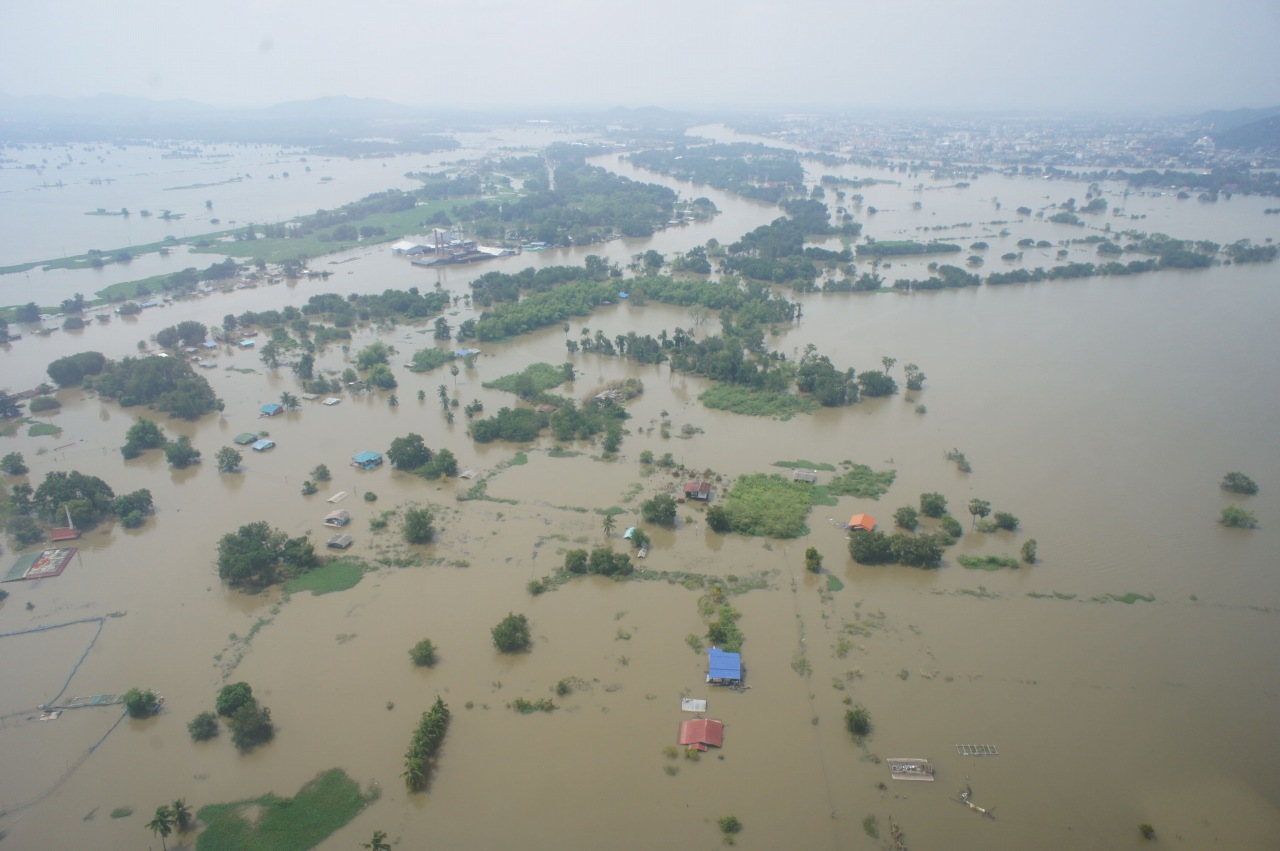 Flood aerial view